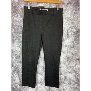 Betabrand Capri Leggings Women's Medium Dark Gray Business Casual Modern High